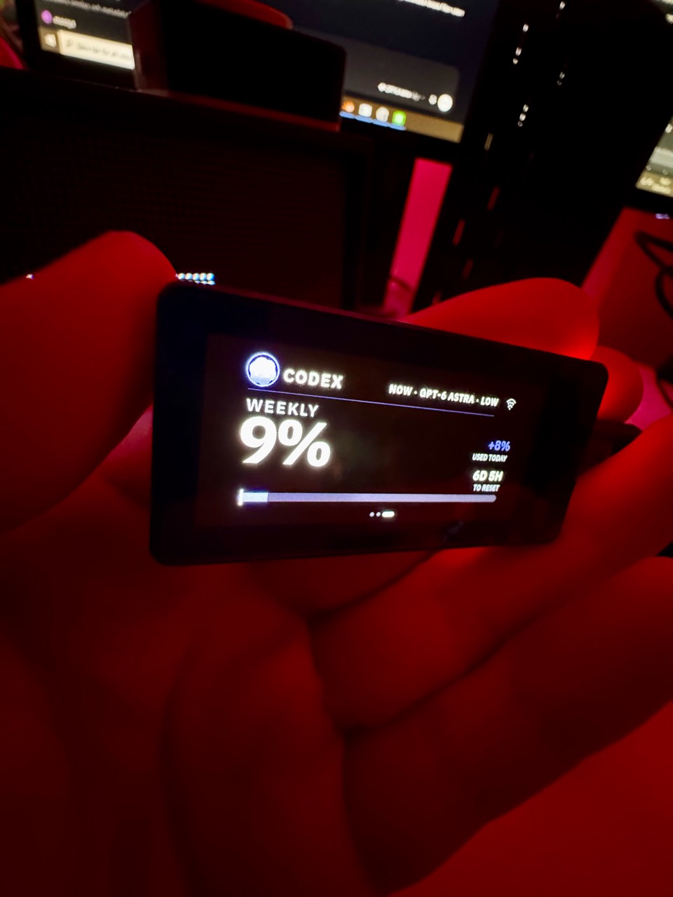 Real VibePulse 1.91 Touch · compact display